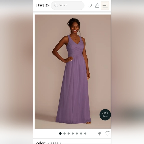 Mesh Long Dress with Crisscross Back, extra long - Picture 1 of 7